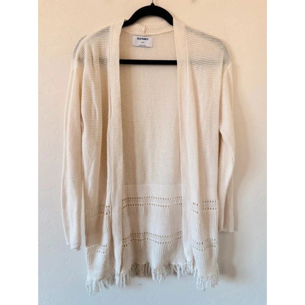 Old Navy Girls Boho White Cardigan Size 10/12